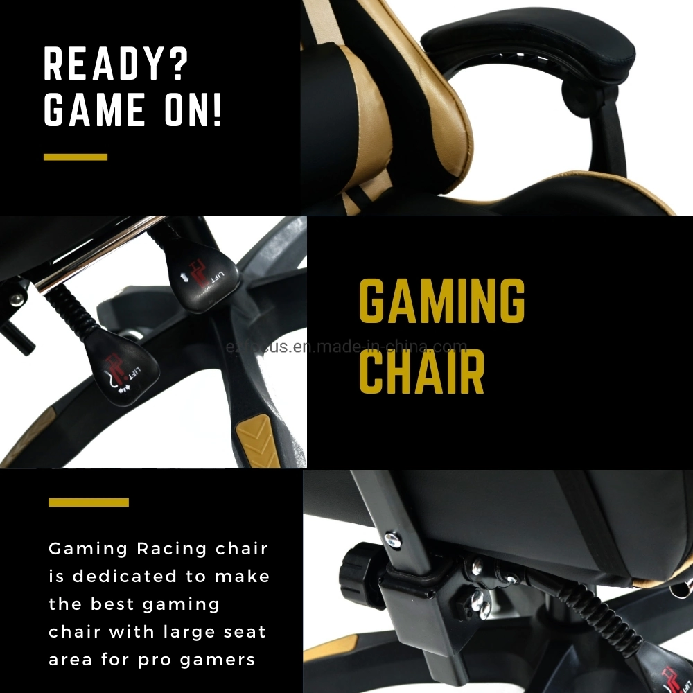 Gaming Chair Office Chair Racing Chair with Lumbar Support Arms Headrest High Back PU Leather Desk Chair Rolling Swivel Adjustable Computer Chair Wbb14469