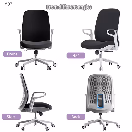 Esempio di design personalizzato con schienale centrale, sedie da ufficio ergonomiche moderne, sedie operative in rete per impiegati, girevole per PC, giochi, braccioli regolabili, mobili per sedie da ufficio