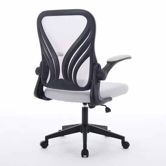 Sedia da ufficio pieghevole in rete di tessuto nero per sale conferenza