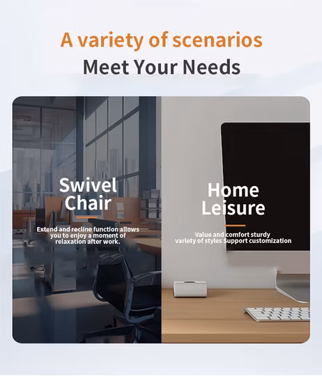 Sedia ergonomica girevole per arredo ufficio con rivestimento in rete e rivestimento in tessuto