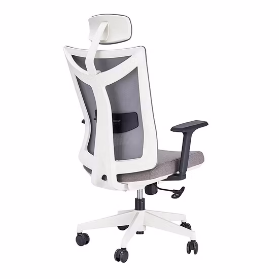 2023 Mac Nuovo design di buona qualità Sedia da ufficio in tessuto nero con schienale alto in rete Mobili per ufficio direzionali con poggiatesta