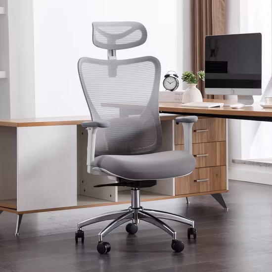 Sedie da ufficio direzionali moderne ed ergonomiche in rete girevole da Factory Furniture