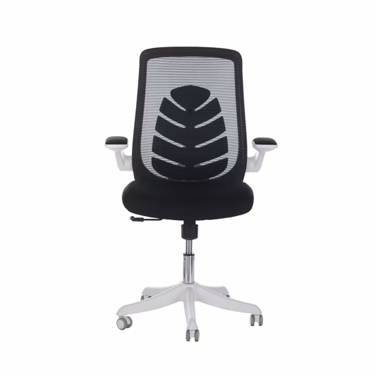 Sedia da ufficio per impiegato Sedia da ufficio in tessuto a rete con schienale medio con base in alluminio