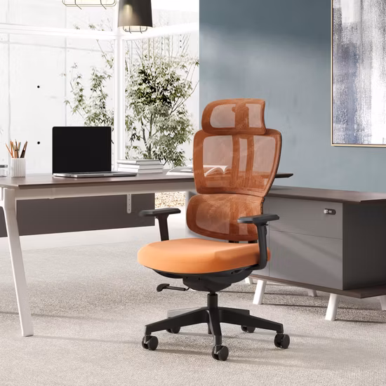 Sedia da ufficio direzionale cinese moderna girevole comoda Sihoo M57 ergonomica nera per computer in PU con schienale alto e bracciolo regolabile